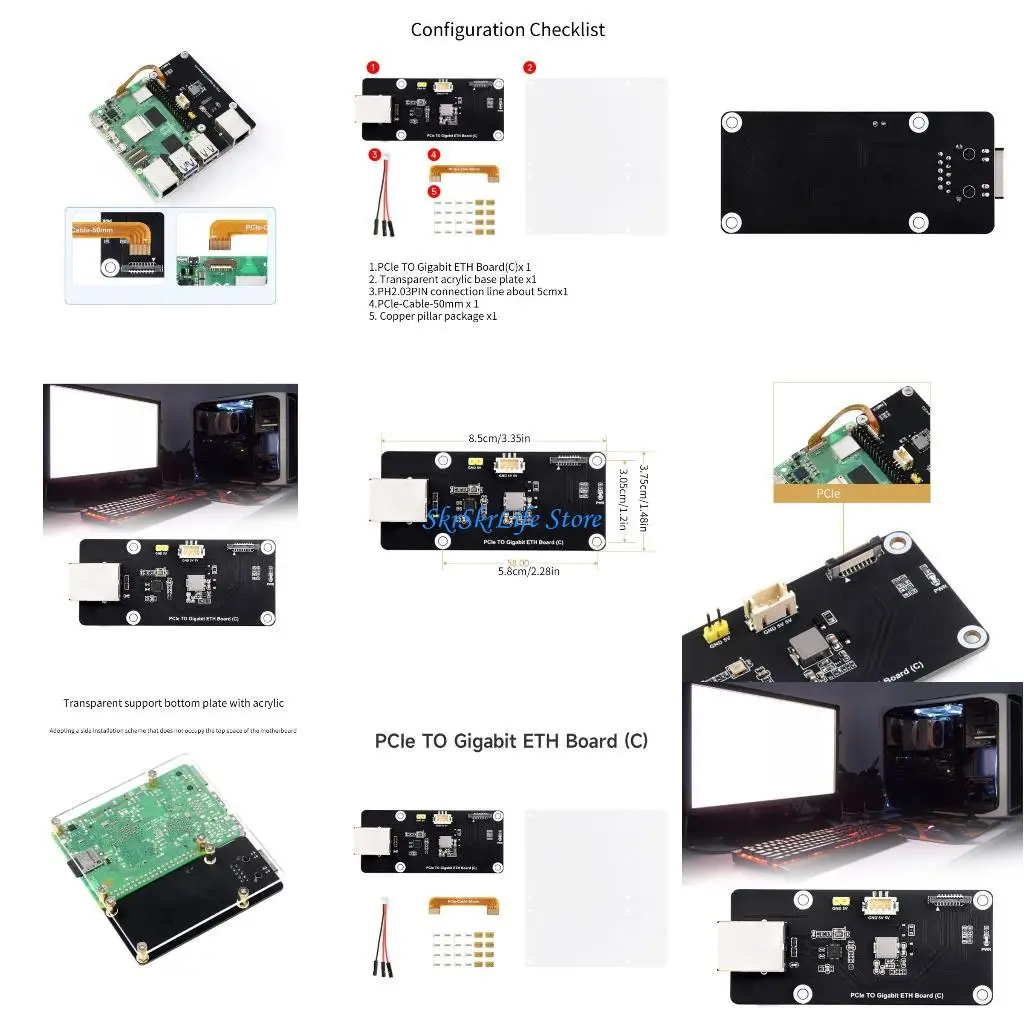 

E65E Computer Internet Connection PCIE Networking Card RTL8111H 10/100/1000Mbps