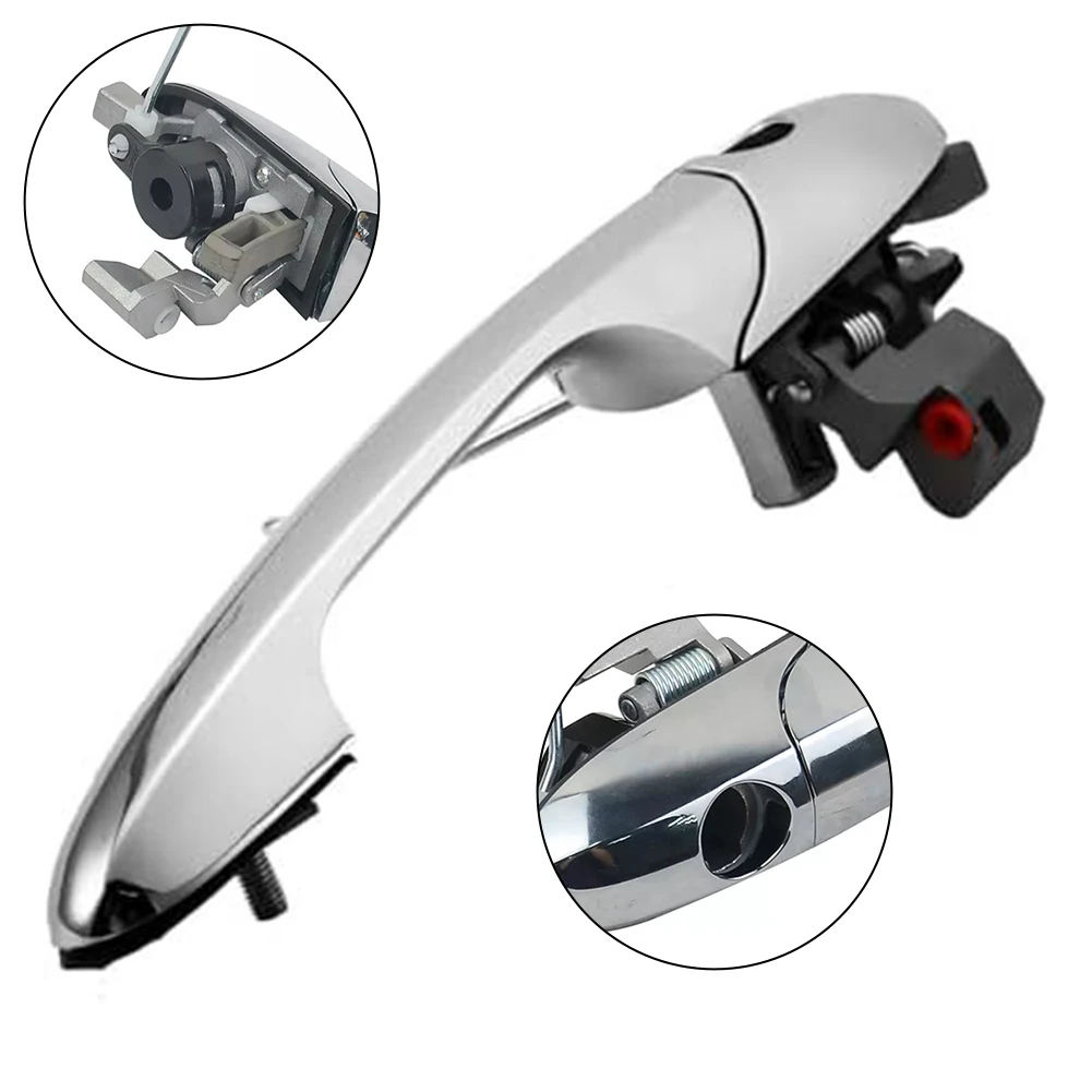 Replacement Door Handle Outer Chrome Door Handle ABS Material Chrome Finish Comfortable Handle Long-lasting Performance