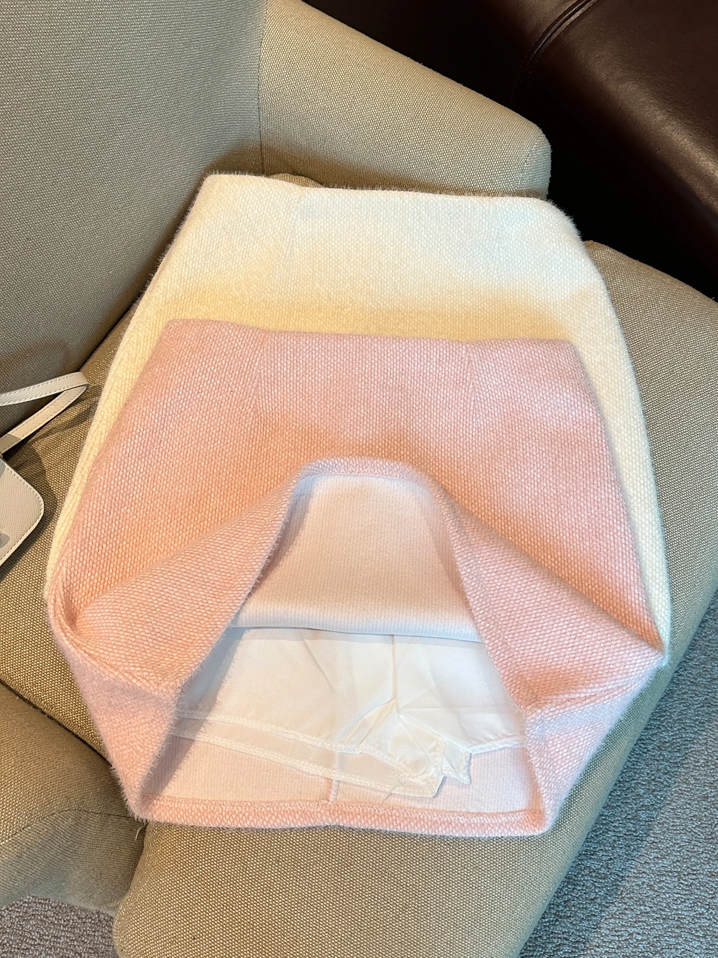 Ele Watered Silk Mink f-length Skirt Women's Autumn Winter A-line Wraparound Soft Comfortable Fce Anti-lift Skirt