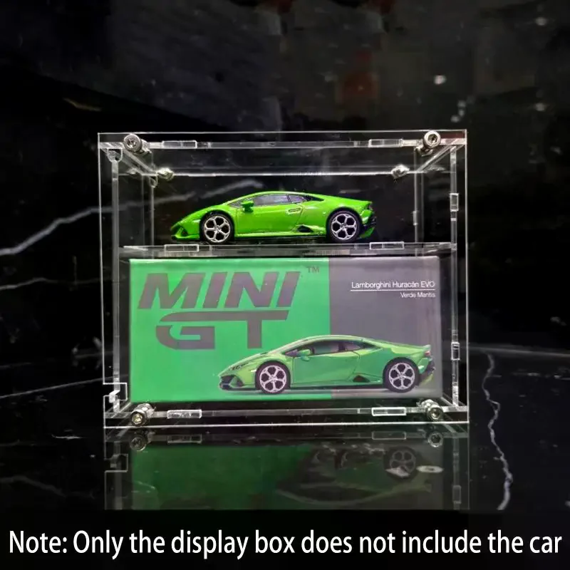 1Pcs 1/64 Model Cars Acrylic Display Case Fit For Mini Size MiniGT Tomica Assembled Dust Proof Box Cabinet Toy Vehicles