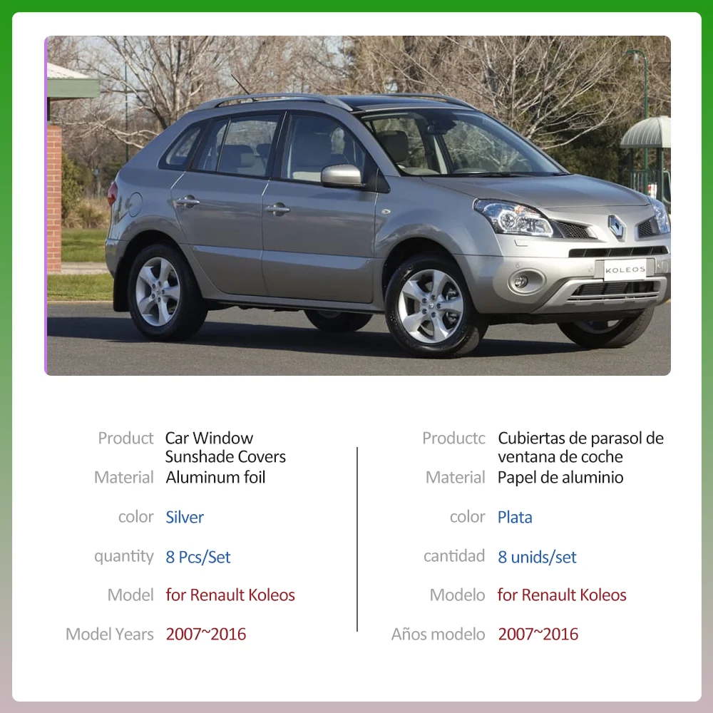 Car Sunshades for Renault Koleos QM5 HY 2007~2016 2008 Roof Windows Sun Visor Windshield Pad Curtain Sunroof Cover Accessories