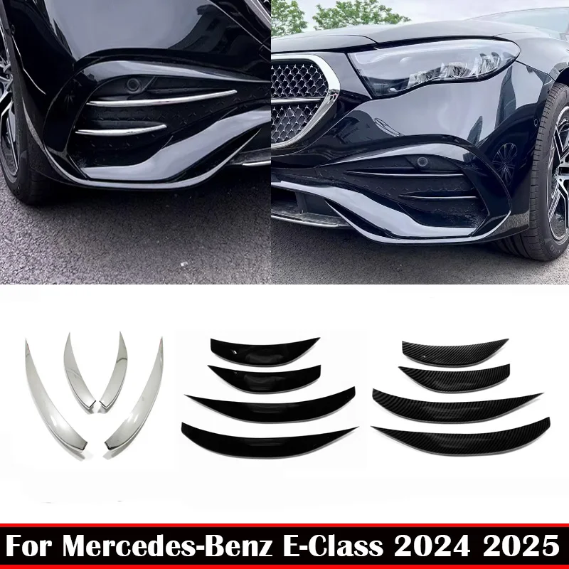 

For Mercedes-Benz E-Class W214 E260 E300 2024 2025 Car Front bumper Fog Light Strips foglamp cover Exterior Accessories Styling