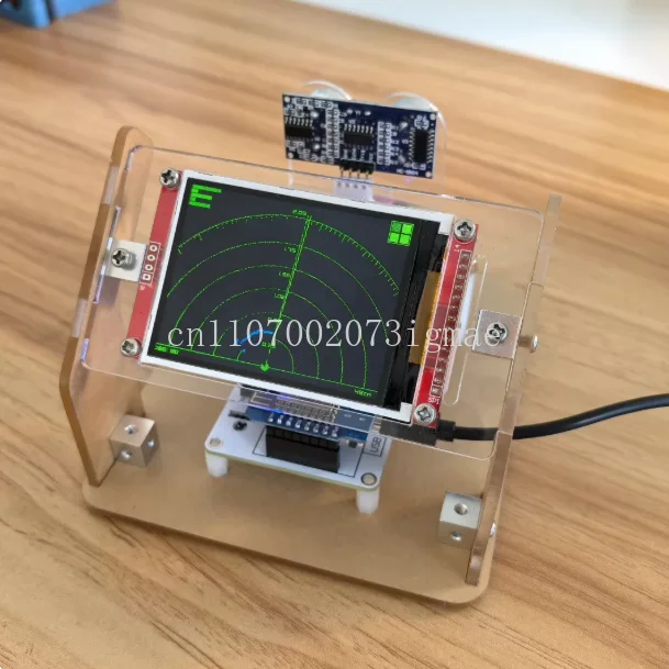 Arduino/STM32 Ultrasonic Radar Scanning Student Technology Making DIY Creative Toys Handmade Science and Technology Innovation