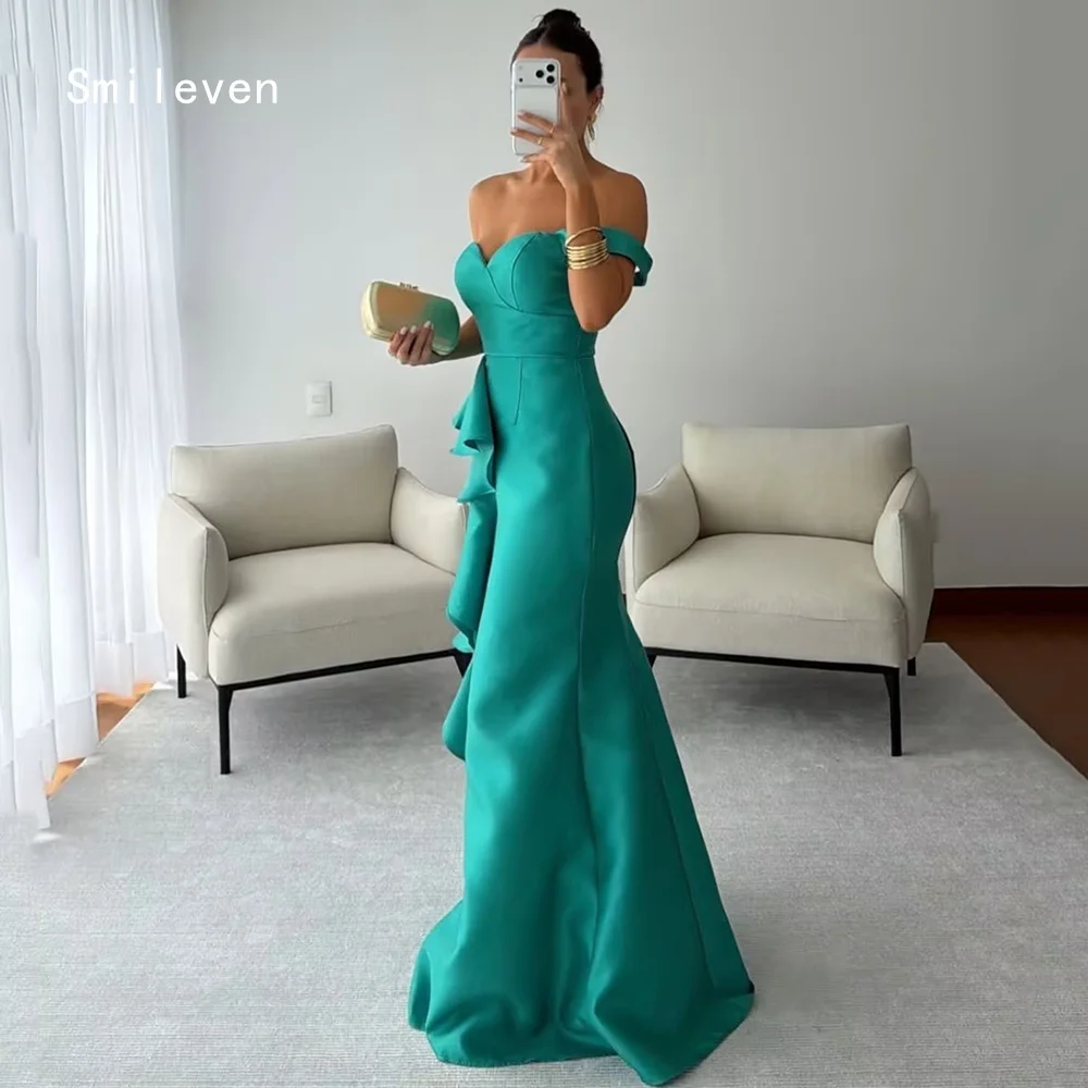 

Smileven Luxury Mermaid Prom Dress Elegant One Shoulder Ruffle Party Gowns Waist Cinching Formal Occassion Dress Customized 2026