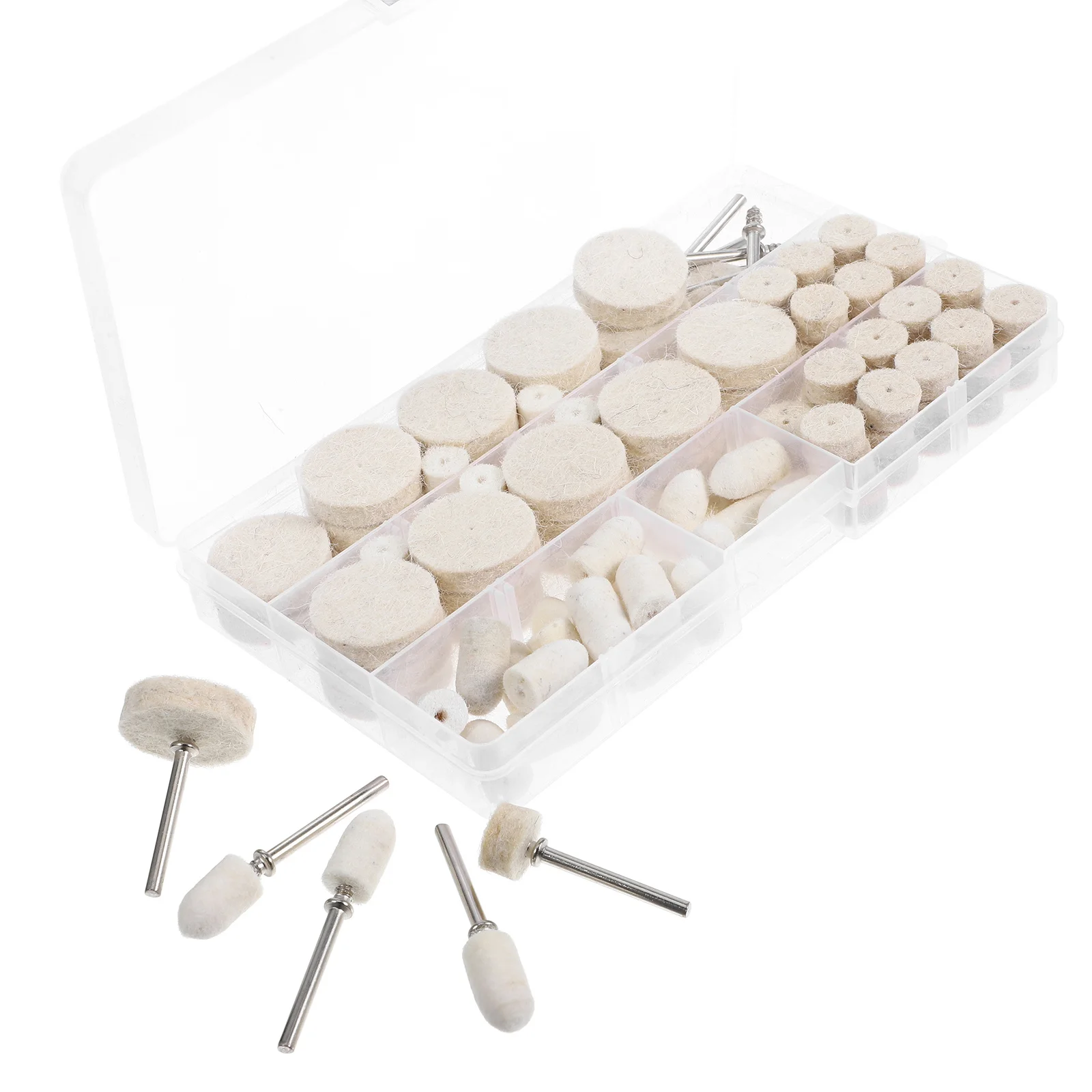 1Set Polishing Buffing Wheel Set Stainless Steel Wool Rotary Tool Kit Versatile Jewelry Polishing Wheels Accessories