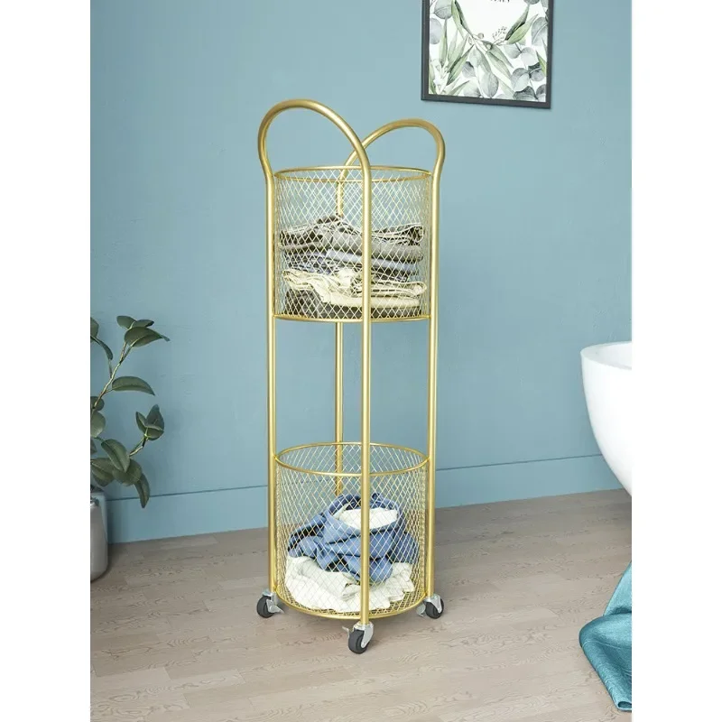 Bathroom double dirty clothes storage basket household clothes storage basket bathroom storage artifact laundry basket