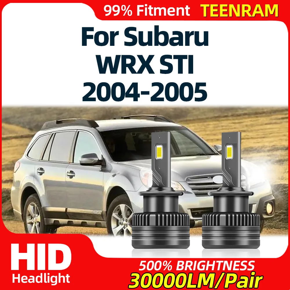 

120W D2R LED Car Headlight Bulbs 30000LM HID Xenon Headlamps 12V Plug&Play Auto Lamps 6000K For Subaru WRX STI 2004 2005