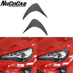 For Toyota GT86 Subaru BRZ 2012-2016 Carbon Fiber Headlight Eyebrow Eye Lid Cover Car Exterior Accessories Decorative Stickers