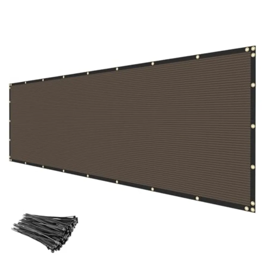 

Заборная сетка-экран для конфиденциальности 4' x 50' (1.22м x 15.24м) из прочной сетки для ограждений, ветрозащитная ткань для сада, патио, двора, для сетчатых ограждений