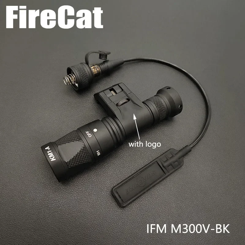 Airsoft Tactical Metal IFM M300V M600V Flashlight Strong Scout Weapon Hunting Light with Remote Pressure Switch Fit 20mm Rail