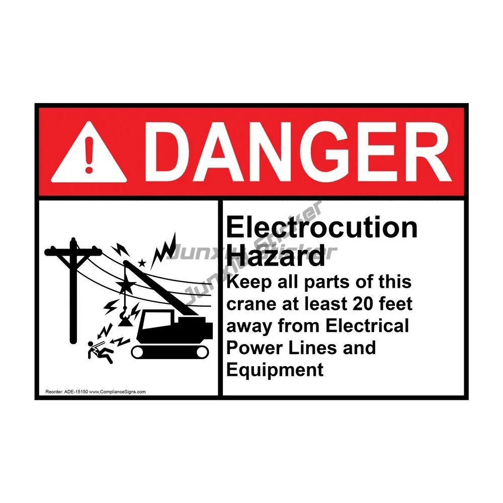 خطر لا تلمس ملصق ملصق تحذير كهربائي للصدمات الكهربائية عالية الجهد ، ملصق مقاوم للماء ذاتي اللصق للسيارة #6