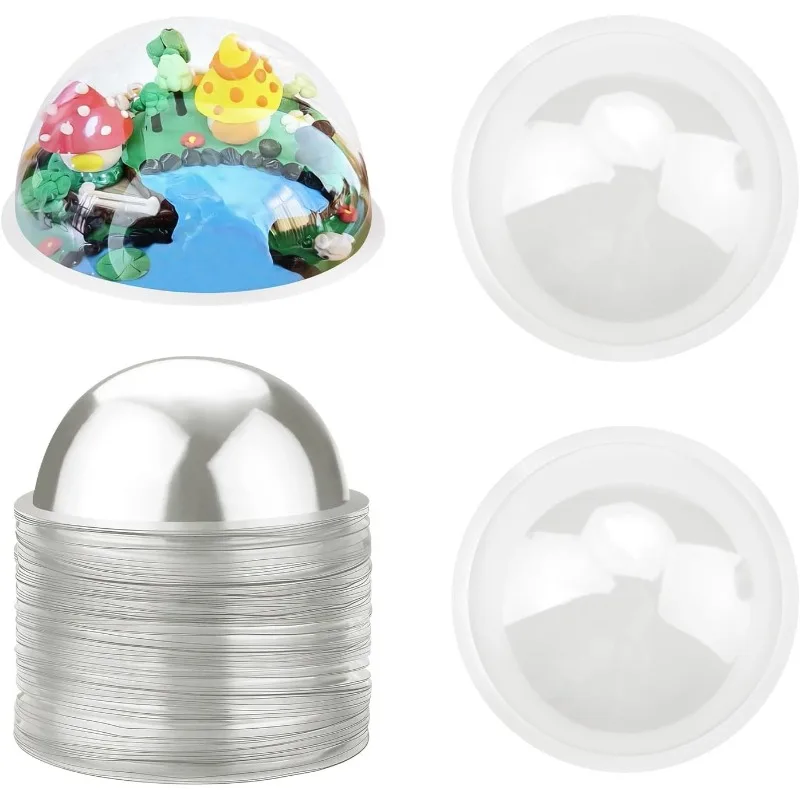 Couvre-hémisphères transparents en plastique, 10/20/50 pièces, couvercles en PVC pour bonbons, emballage cadeau pour fête de noël