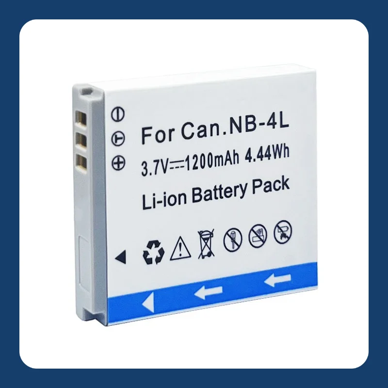 8PCS 1200mAh NB-4L Akku für Canon IXUS 130/115/220/110/117/100/230/120 Ersatz Li-Ion Akku mit Überladeschutz