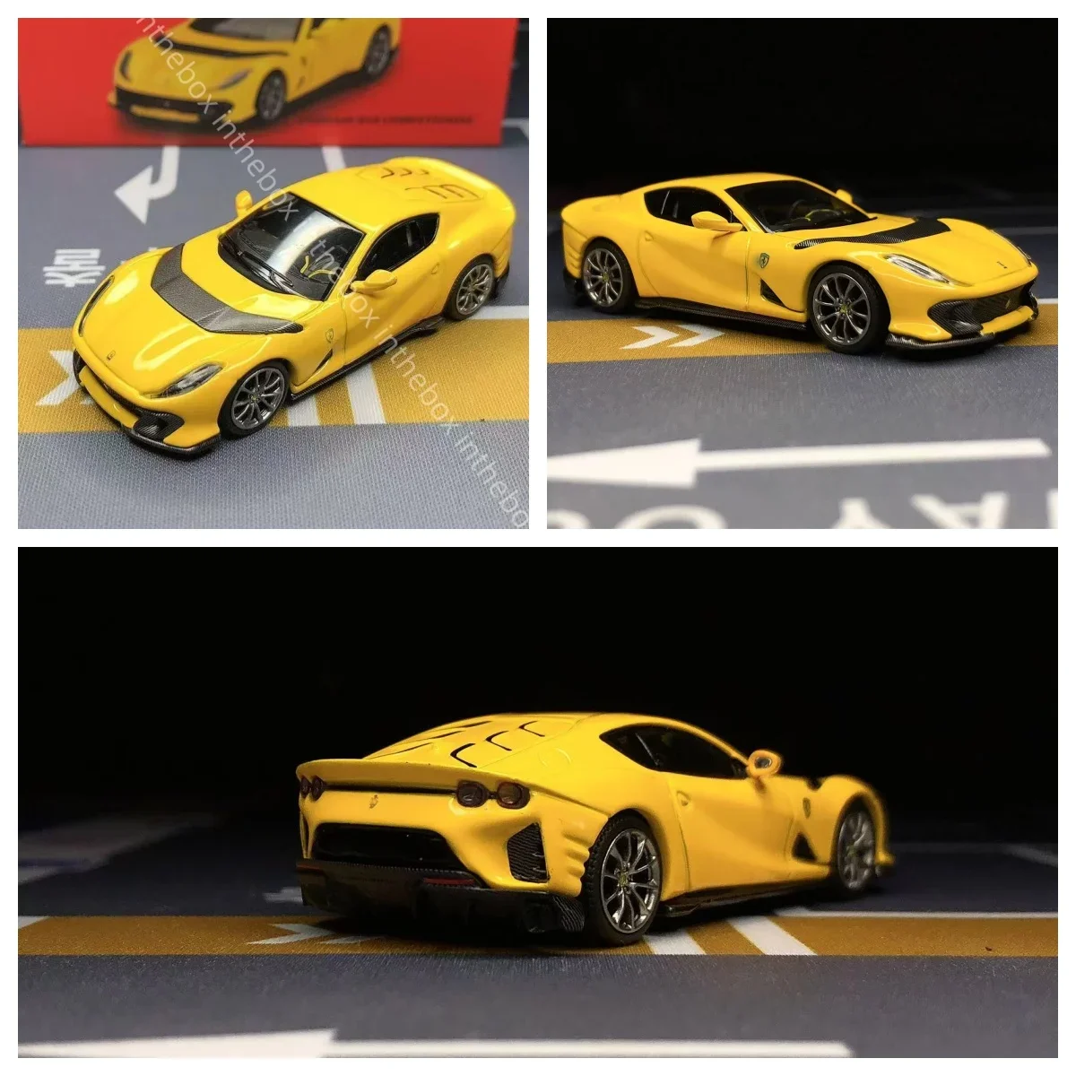 In theBox Store 812 Competizione Giallo Modena BBR Model 1/64 Diecast Model Car Super