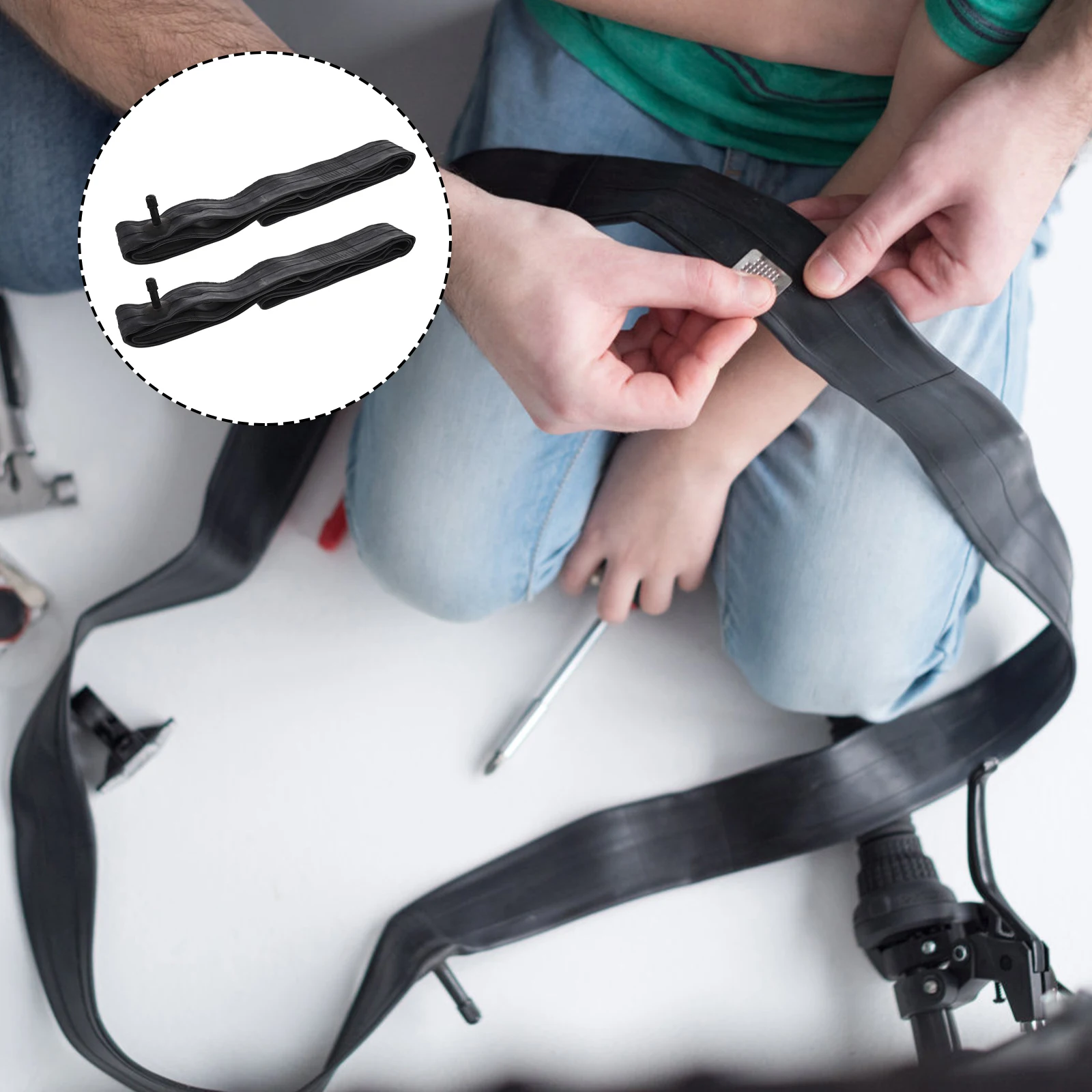 

2 Pcs Bicycle Inner Tube Shock absorption Cycling Outdoor Tire Butyl Rubber Wear resistant Mountain Bike Tube Replacement Sports