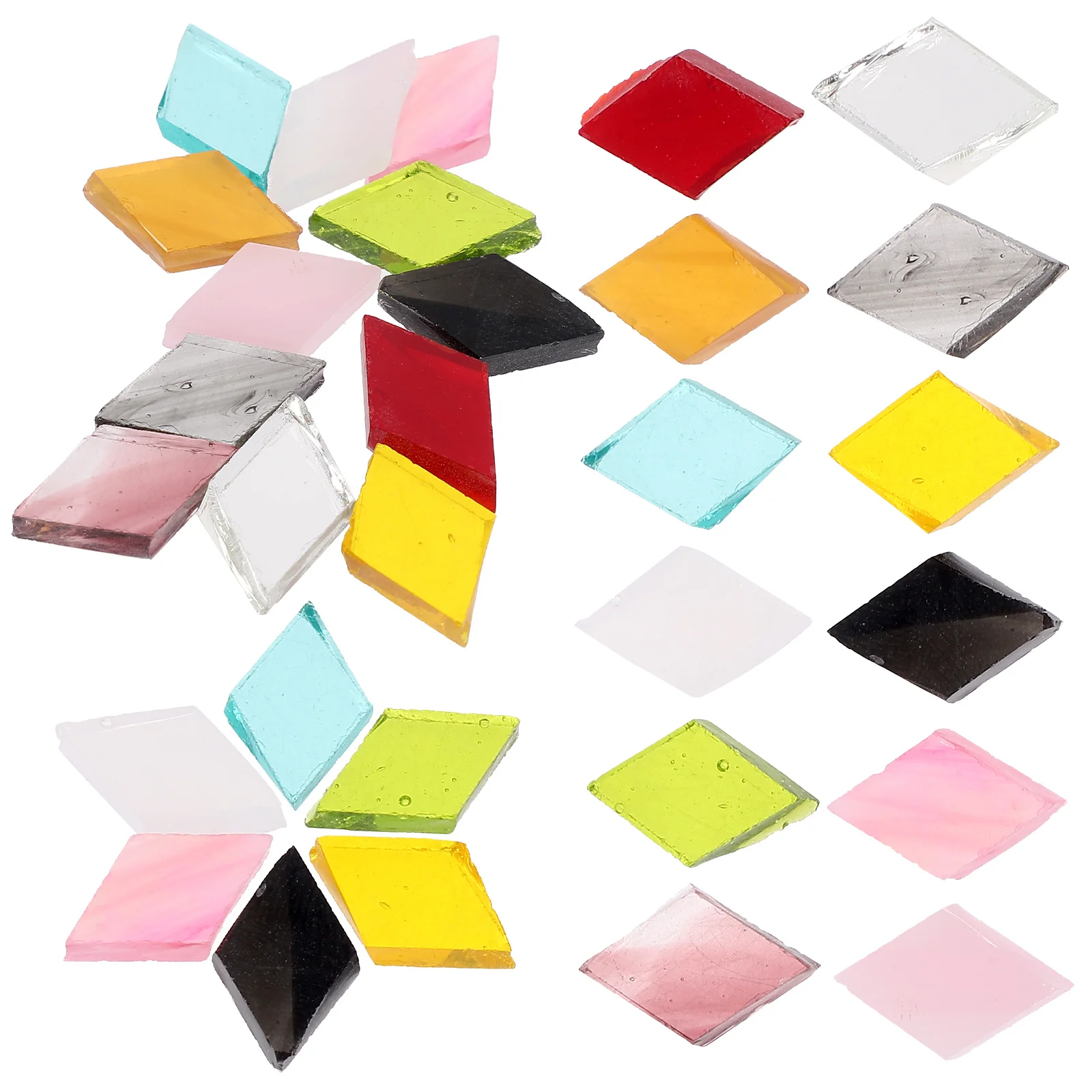 

Glass Mosaic Tiles Colorful Durable Wear Resistant for DIY Crafts Art Home Decor Picture Frames Flowerpot Lamps