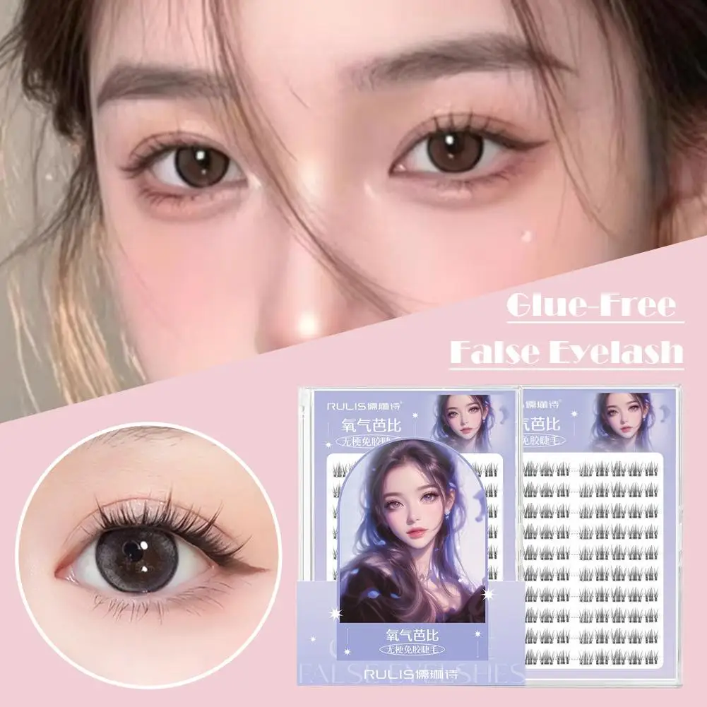 خالية من الغراء الرموش الصناعية 10 صفوف ماكياج ملحقات فردية مجموعات رمش تطعيم ماكياج رمش كيت H0D6 #5