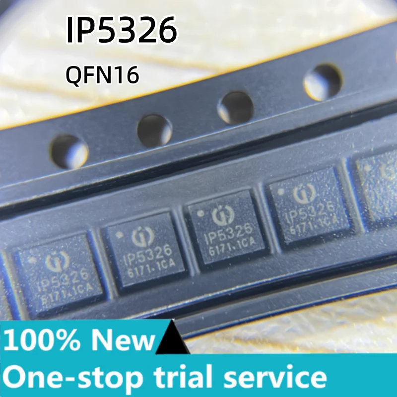 10-100pcs %new stock IP5326 QFN16 Integrated Type-C protocol 2.4A charge and discharge mobile power SOC chip IC