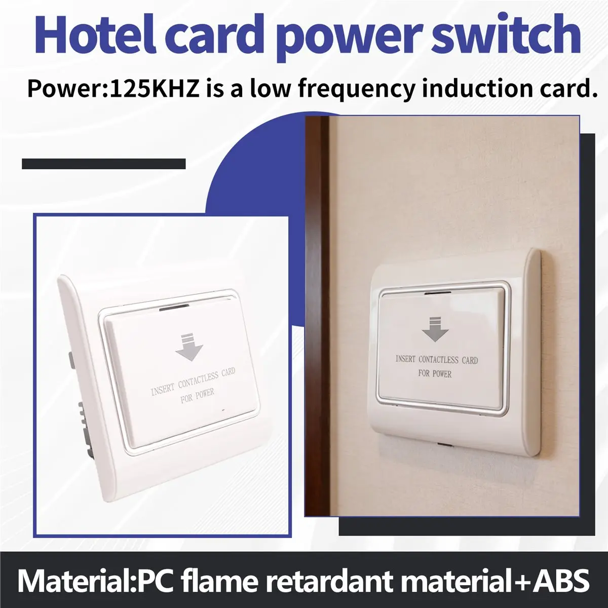 finefine Hotel Power Switch Delayed Power Off Energy-Saving Induction Card Three-Wire Induction 40A Low Frequency 220V