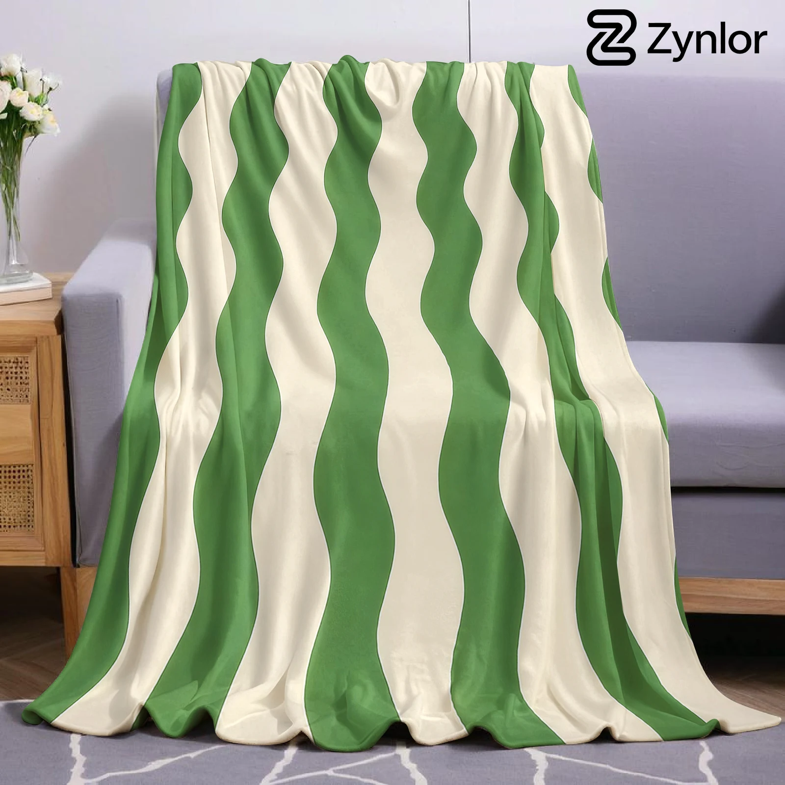 Christmas Throw Blanket - Cobertor de Microfibra Leve com Listras