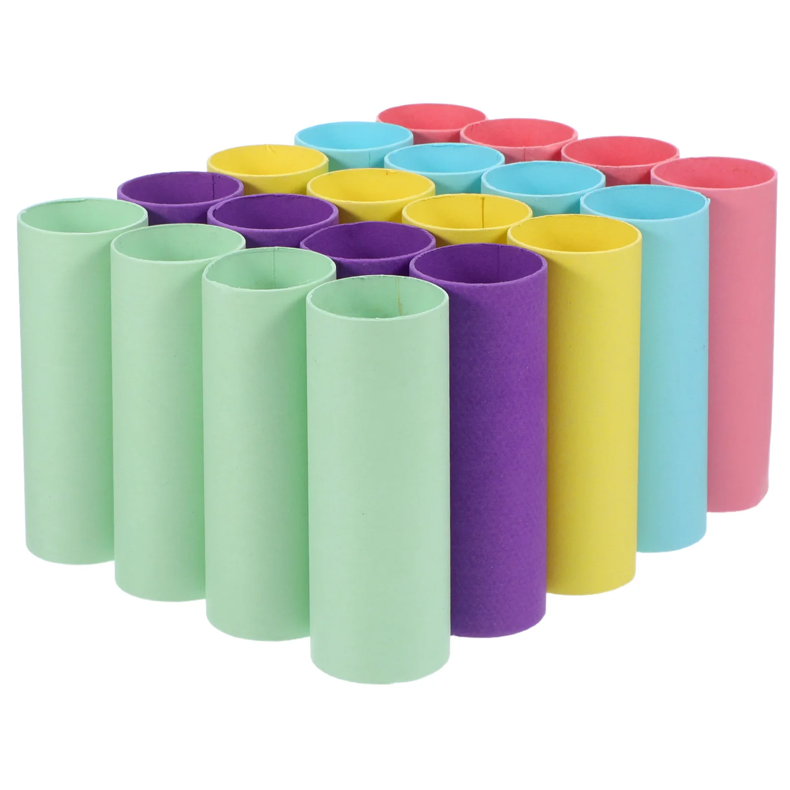 

20pcs Kraft Paper Tubes 11Cm Height 4Cm Diameter For Art Drawings Paintings Storage Diy Craft Projects Mixed Color Cardboard