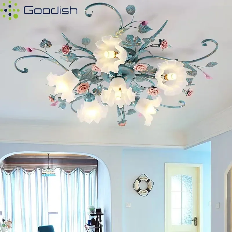 Moderne minimalistische LED-Deckenleuchten für Zuhause, warme, romantische Rosenblüten, kreative Kunstlampen für Wohnzimmerdekoration, Kronleuchter