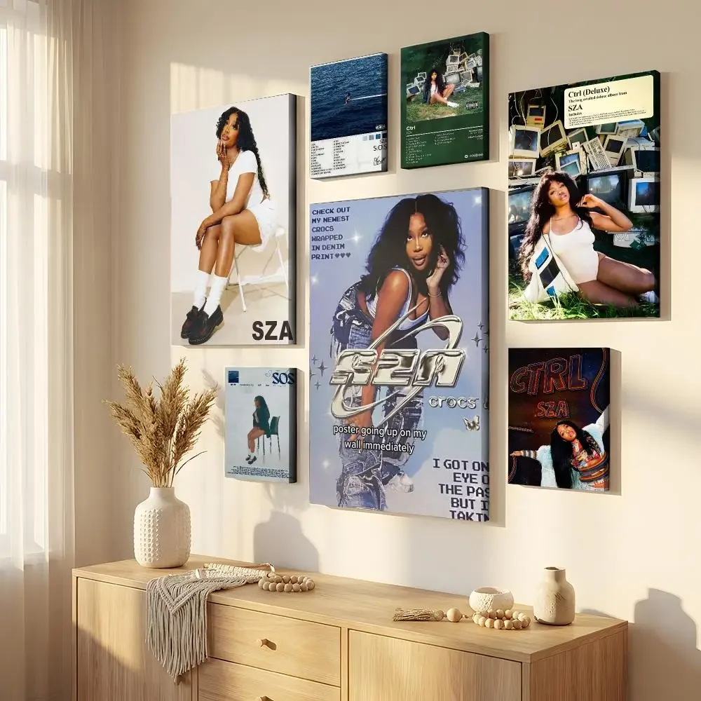 American Singer Star S-SZA Movie Album Framed Wall Painting Framed Canvas Wall Art Waterproof Wall Decor For Living Room Bedroom