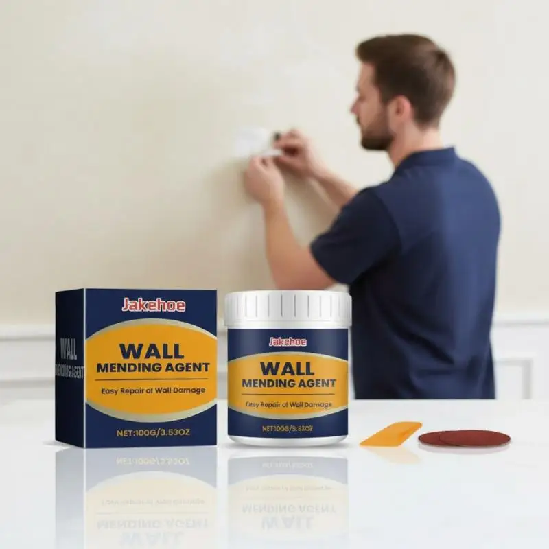 Wall Repair Paste Kit Strong Adhesion for Home Apartment House Wall Cracks Peeling and Nail Holes Easy DIY Solution