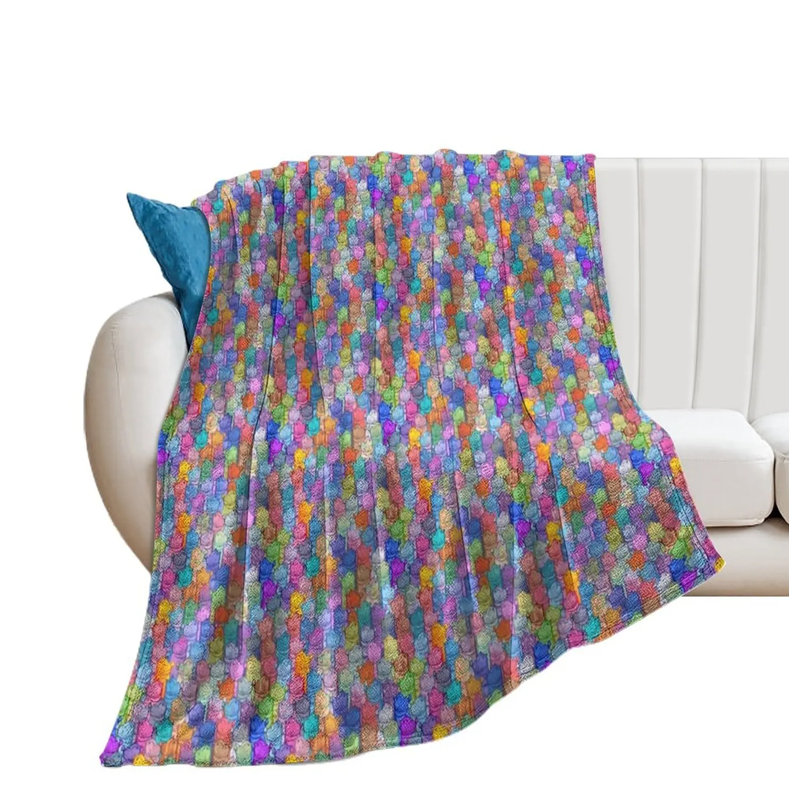 

Hippo Disco Throw Blanket Decorative Sofa wednesday Shaggy Comforter Blankets