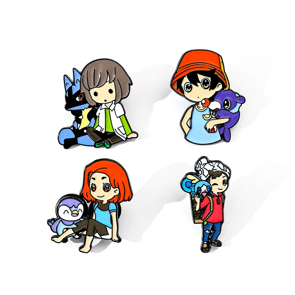 Niedliche Elfen-Cartoon-Figur Emaille-Brosche Metall-Anstecknadel Festlicher Schmuck für Kleidung Rucksack-Accessoire Geschenk für Freunde