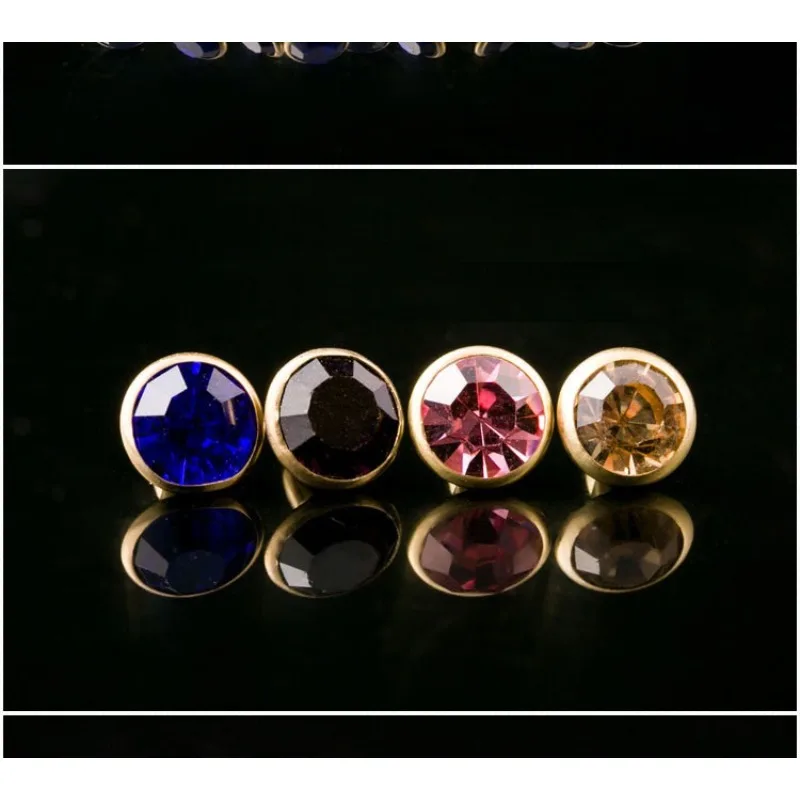

8mm Crystal Trim Rivets Rhinestone Studs For DIY Crafts Clothing Bag Leather Deco Spikes