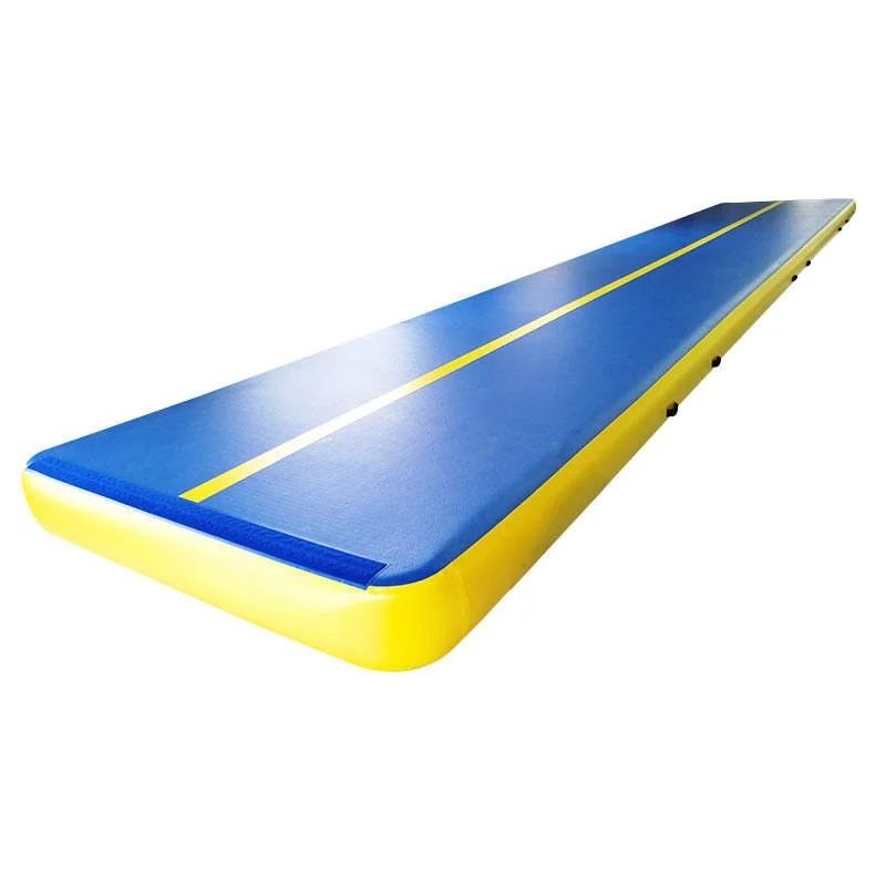 Tapete inflável para pista de ar, 8x2x0.2m, trampolim, tapete de ar, pista de ginástica inflável, tapete de pista com bomba