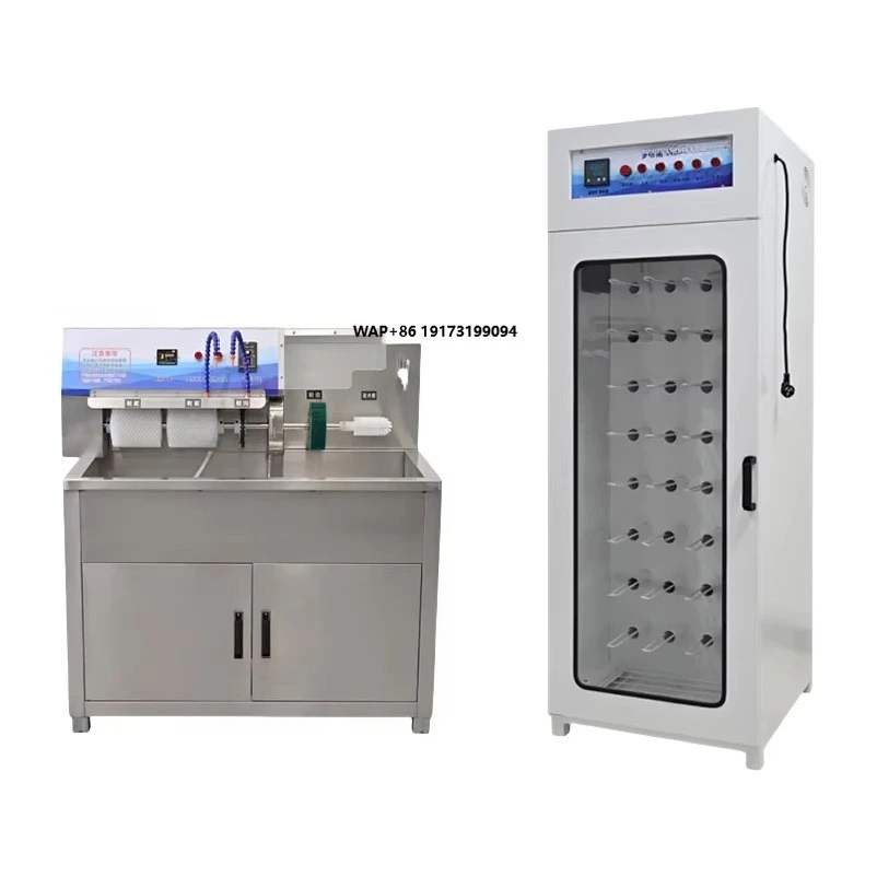 Commercial Shoe Sole Cleaning Machine Washer and Dryer with Steam Sneaker Brush Laundry Equipment for Shop Washing