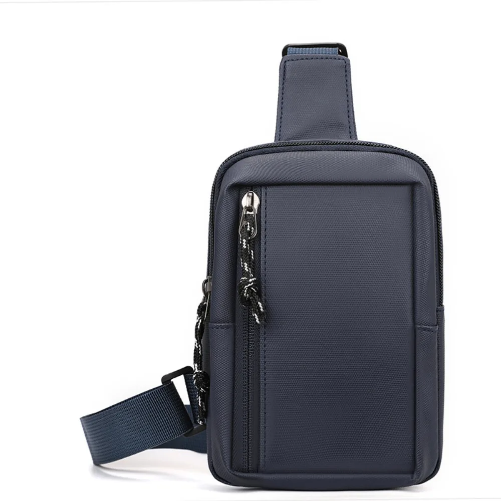 Casual Side Sling Men Chest Bag Solid Color Crossbody Bag Male Shoulder Bag Oxford Phone Bag Man Phone Bag Running