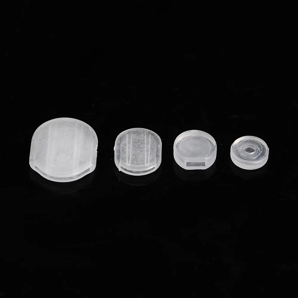 50pcs Clear Silicone Earring Back Pads Comfort Cushions Replacement for DIY Clips on Ear Jewelry Making Supplies