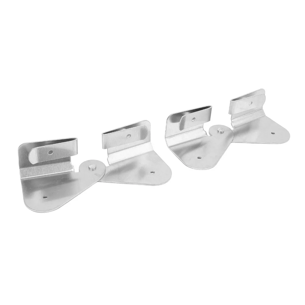 2set Aluminum Material Downspout Flip-Up Hinge Easy To Install Silver Gutter Extension Hinge Rectangle Square Fit