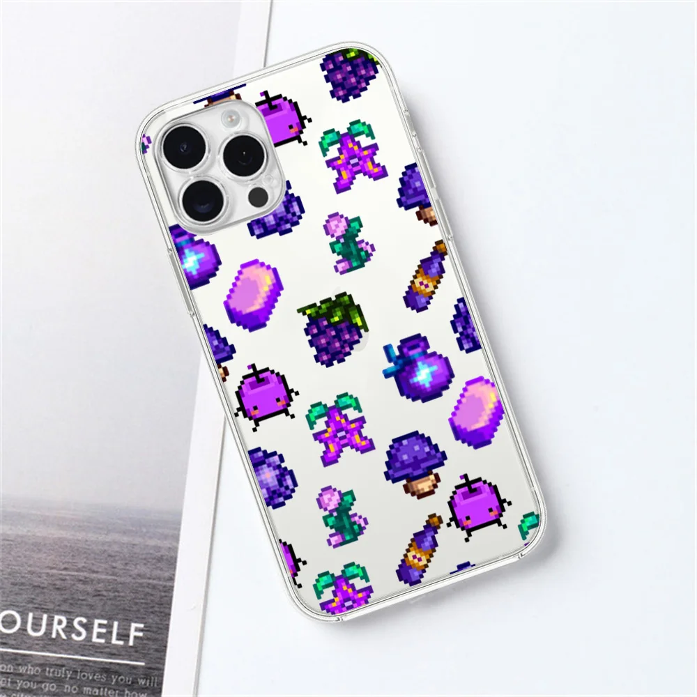 Game S-Stardew V-Valley For Samsung Galaxy S23 S22 Ultra Plus Note 20 Ultra10 Plus A71 70 A52 Transparent Phone Case