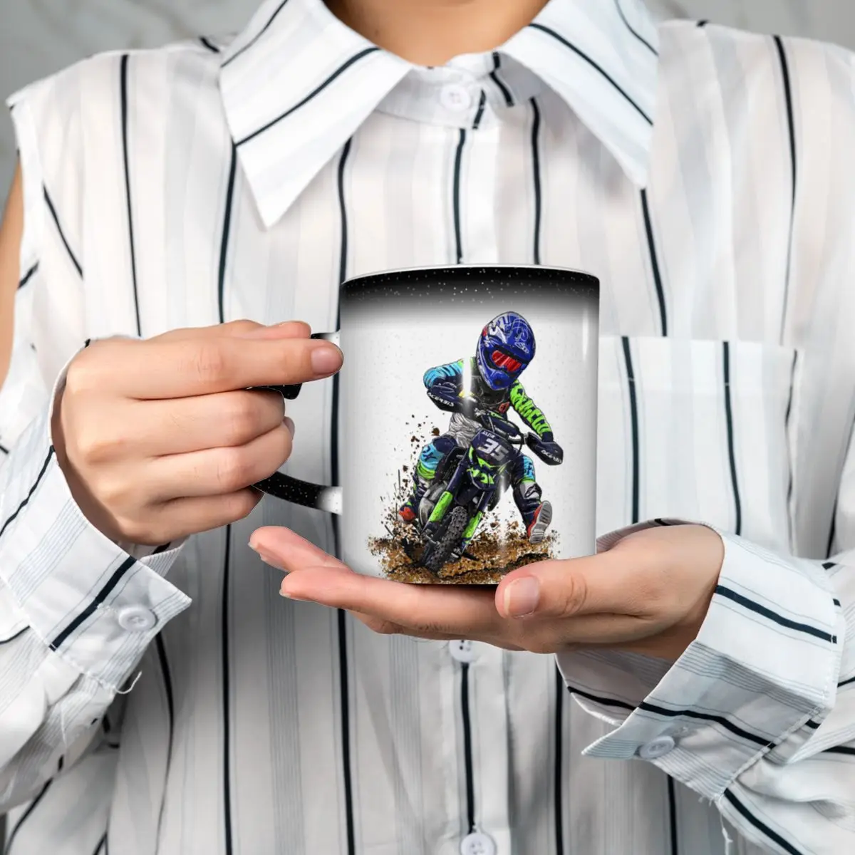 Motocross Dirt Bike Studios MX Rider 35 Mug Funny Ceramic Coffee Cups Tea Mugs Milk Cup Drinkware Gift for Woman Man