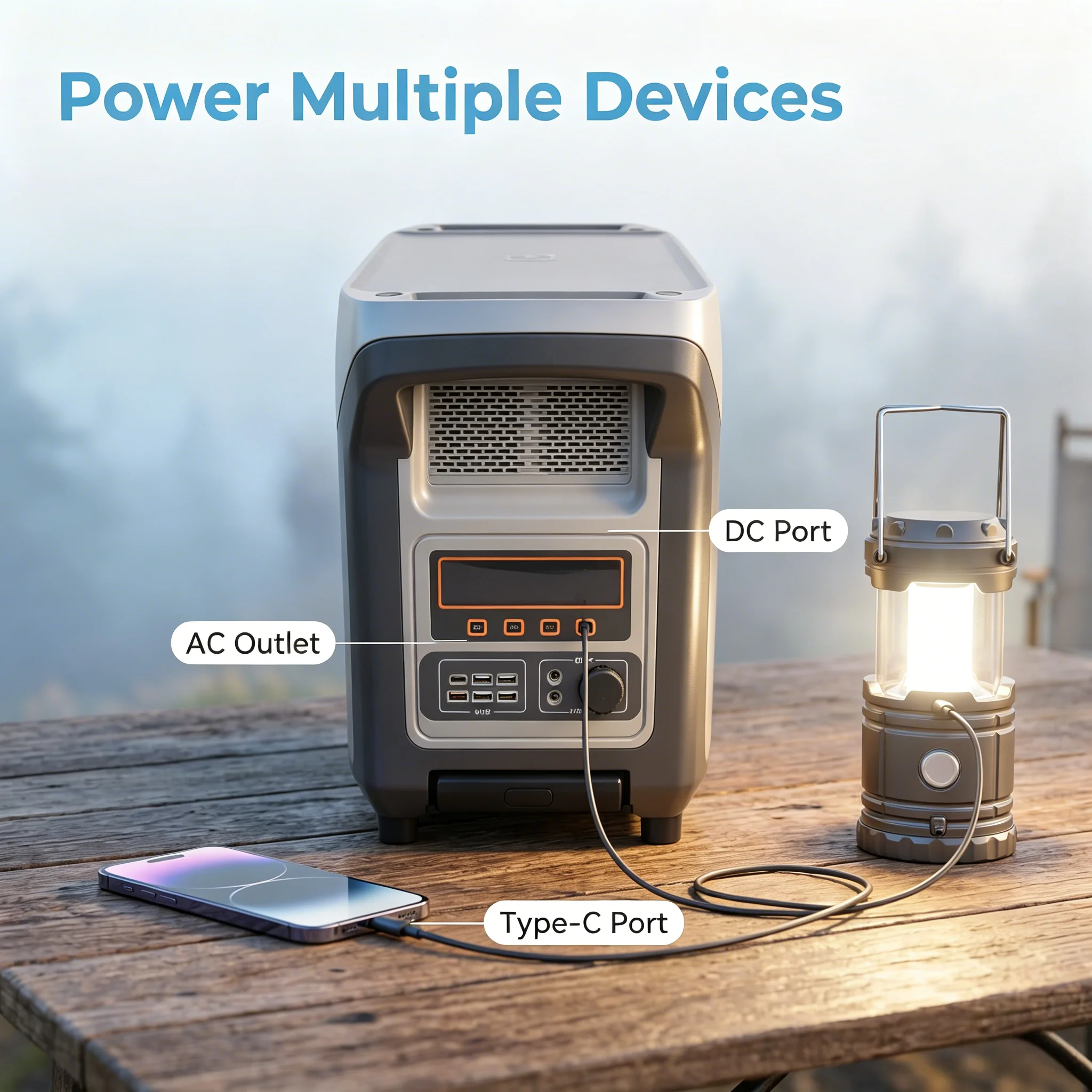 3000W 8000W Portable Station LiFePO4 Battery Solar Car Charging Pure Sine Wave Emergency Supply Camping Home Backup Jump Starter
