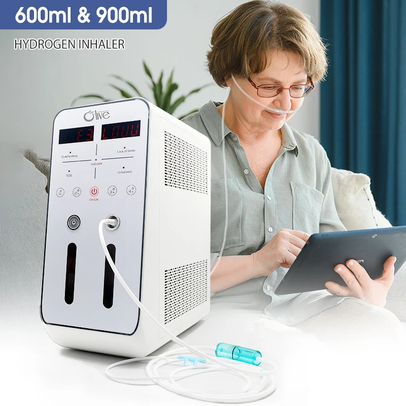 

2024 New Portable Rechargeable 600ml 900ml Hy drogen Inhalation Machine With New SPE And PEM Technology