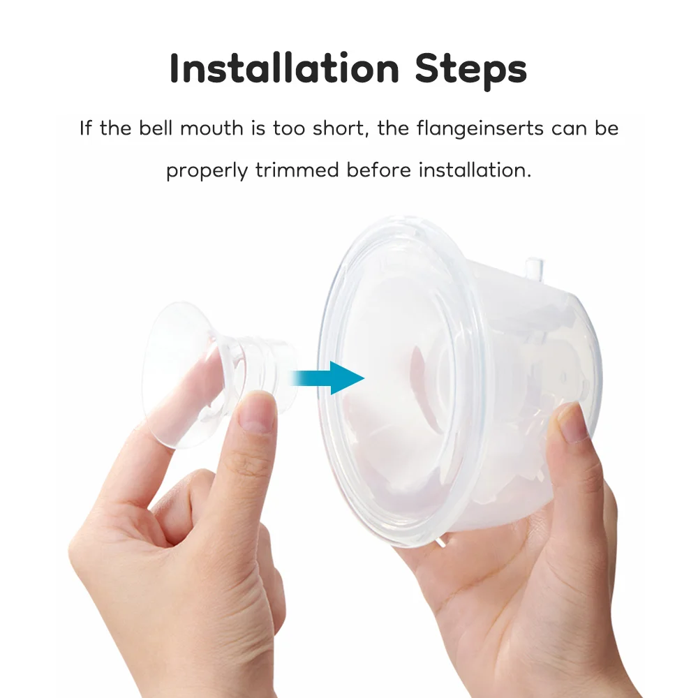 หน้าแปลนซิลิโคนแทรกสําหรับปั๊มนมขวดแปรงไฟฟ้าปั๊มจุกนมอุโมงค์แคบ Connector 13 /15/17/19/21/24 มม.