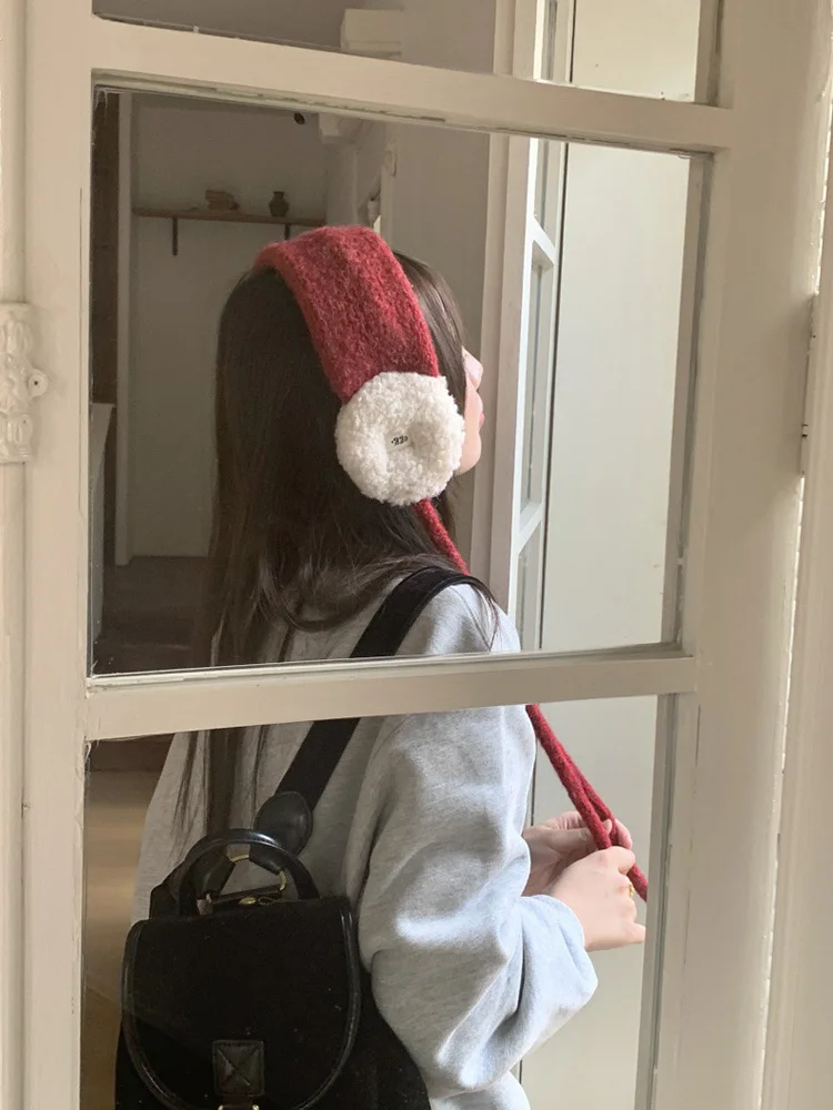 

1 шт., корейские наушники, милые осенне-зимние сохраняющие тепло, удобные грелки унисекс, имитация кашемира, наушники, уличная защита от холода