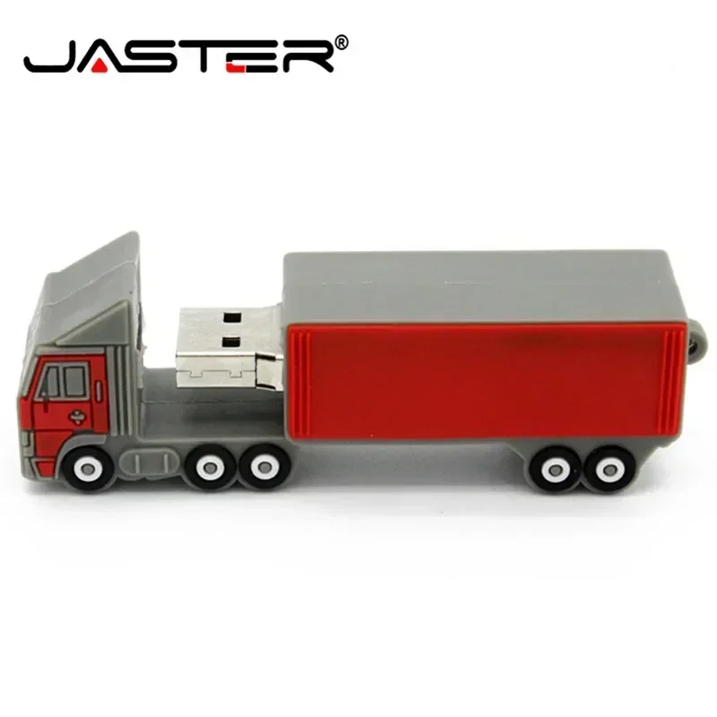 JASTER Cartoon Toy Fire Truck USB Flash Drive Car Toy Usb Flash Drive 8GB 16GB 32GB 64GB 128GB Mini Cartoon Flash Memory Stick