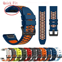 NEW Sport Two-Tone Breathable Watch Band For Garmin Fenix 7X 7 Pro 6X 6 Pro 5 5X Plus/Epix Pro 2 47 51 Quickfit 26mm 22mm Strap