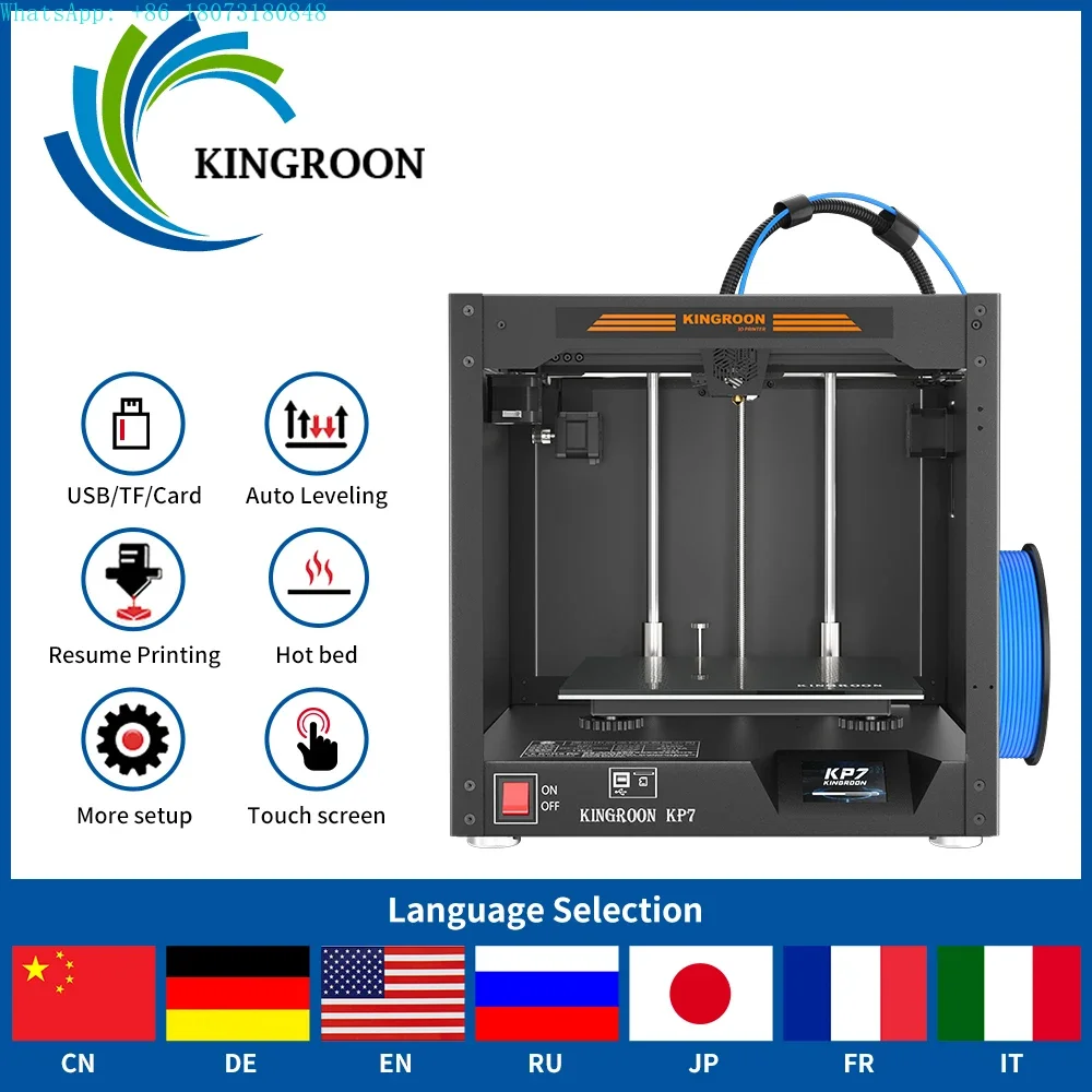 Kingroon KP7 Full Metal Frame High Precision 3D Printer Belt adjustment Impresora 3D Printers