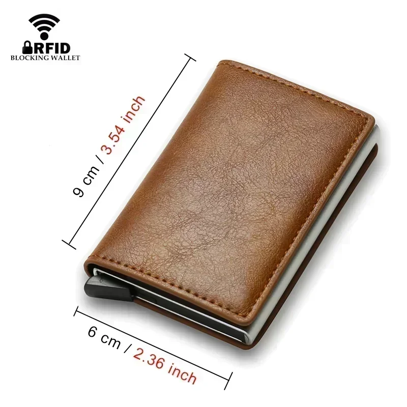 Sleek Pop-up Card Wallet for Men & Women - Secure Anti-theft Swipe Card Clip & Simple Money Holder