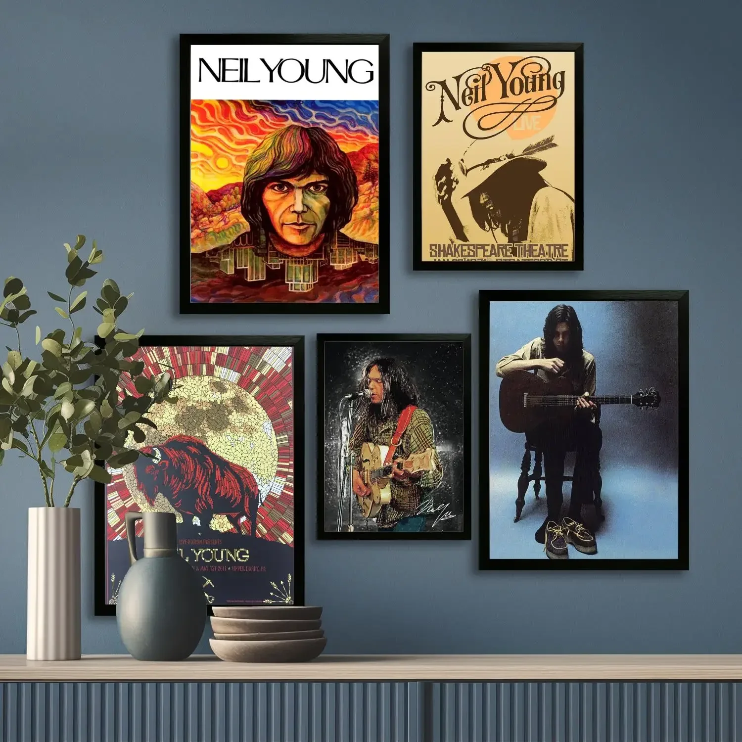 ملصق فني من القماش Neil Young، لوحة فنية جدارية، طباعة صور، عائلة حديثة، ديكور غرفة النوم، ملصقات، لوحة زخرفية