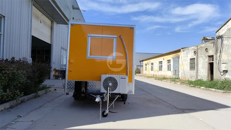 عربة مقطورة للوجبات السريعة للمطبخ الكبير من مصنع فولاي، عربة طعام متنقلة للشارع