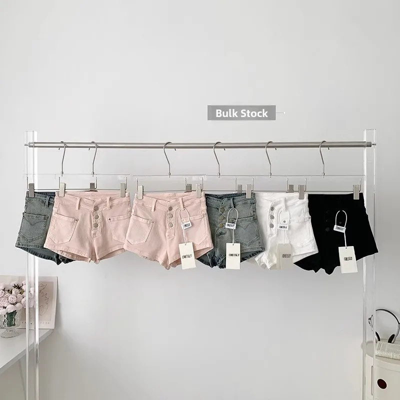 

Sexy Retro High Street Denim Shorts Women's Summer Thin High Waist Slimming A-Line Hot Pants Casual Fashion Jeans Shorts