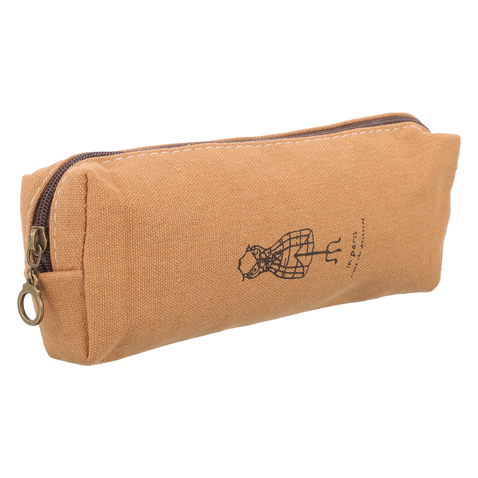 Vintage Patterned Canvas Pencil Case Large Capacity Pen Pencil Holder Retro Stationery Bag Pouch Cellphone Coin Bag